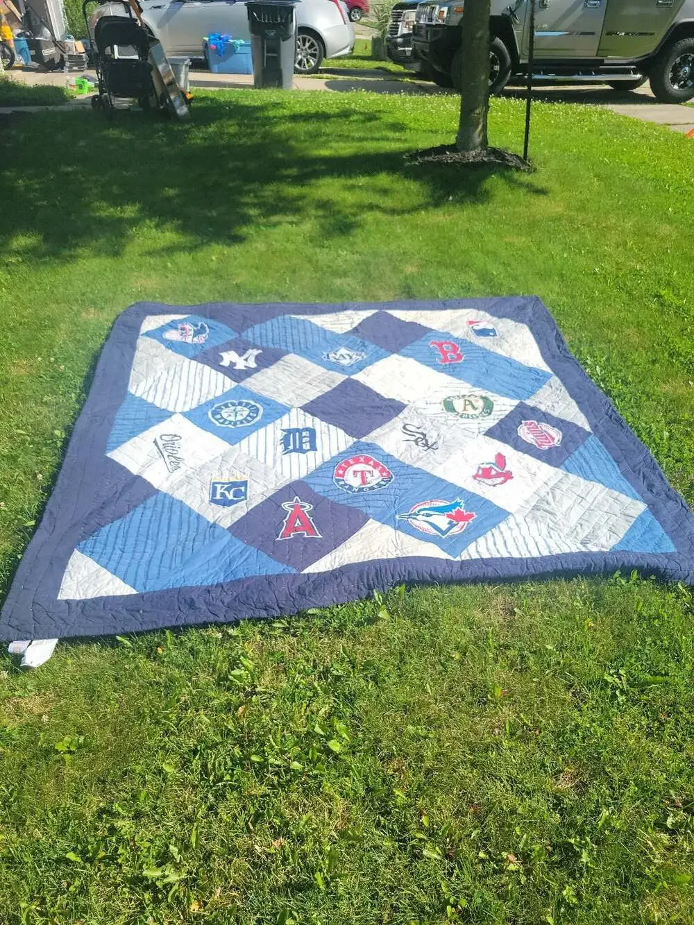 PBteen Pottery Barn Teen MLB Baseball Patchwork Quilt